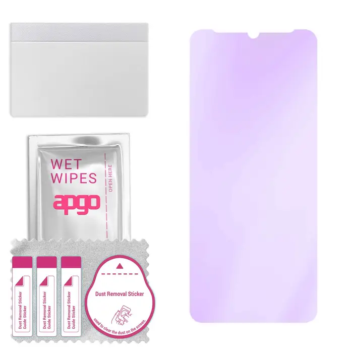 Anti-Blue 9H Hybrid protective glass compatible with Motorola Moto E7i Power, flexible nano glass, great replacement for tempered glass, scratch