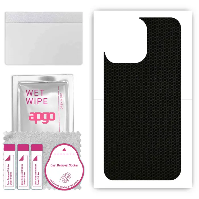 apgo Protective Skin Sticker for the back compatible with Apple iPhone 15 Pro, Wrap Film, Foil, Vinyl - Pattern Matrix