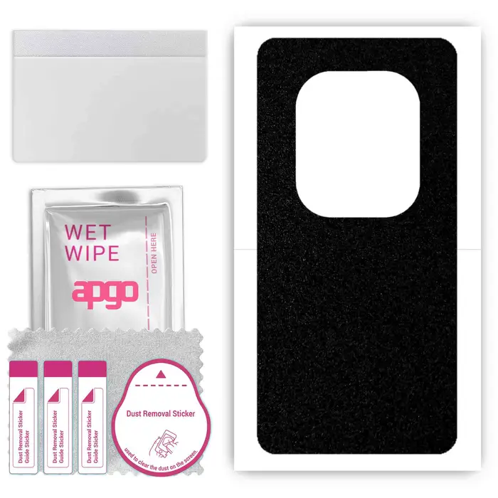 apgo Protective Skin Sticker for the back compatible with Tecno Phantom X2 pro, Wrap Film, Foil, Vinyl - Pattern Matte Black