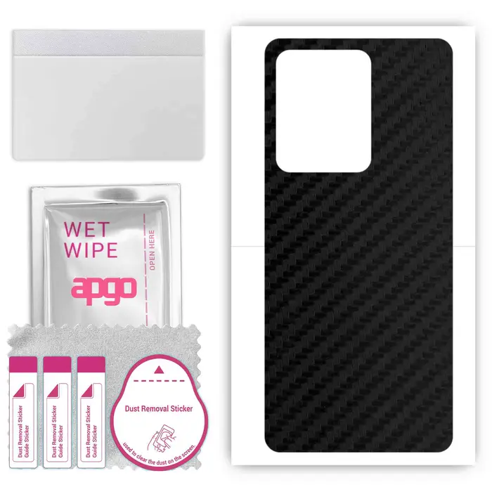 apgo Protective Skin Sticker for the back compatible with Vivo S15 Pro, Wrap Film, Foil, Vinyl - Pattern Carbon Black