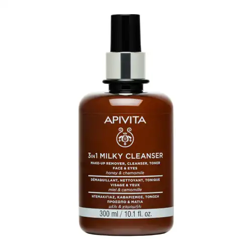 APIVITA Detergenti e Struccanti Latte Detergente 3 in 1 per Viso e Occhi 300ml - Latte detergente viso