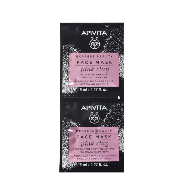 APIVITA Express Beauty - Viso Maschera Viso Detersione Delicata con Argilla Rosa - Maschera Purificante viso