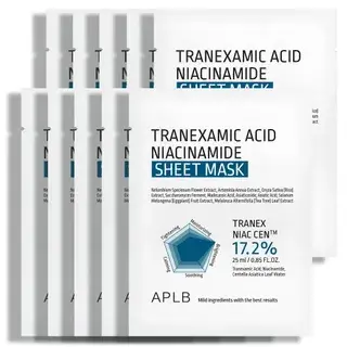 APLB Mascarilla de Hoja Tranexamic Acid Niacinamide Sheet Mask Set