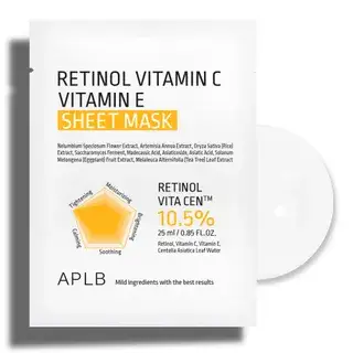 APLB Mascarilla Facial Retinol Vitamin C Vitamin E Sheet Mask