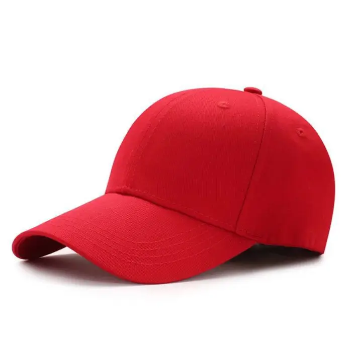 Cappello unisex Cappello con visiera parasole curvo semplice Berretto da baseball antipolvere per esterni Tinta unita Moda Cappellini per il tempo libero regolabili Uomo Donna rosso