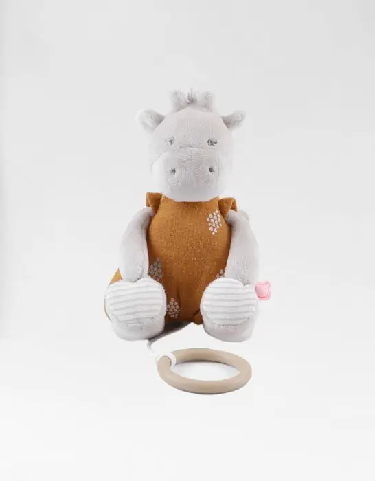 Peluche mini musicale - NOUKIE S - Tiga Stegi Ops - Beige - Pour bébé beige