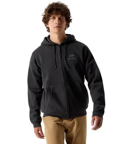 Arc Teryx Emblem Fleece Full Zip Hoody - felpa in pile - uomo Black