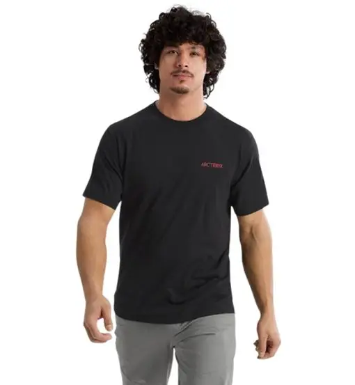 Arc Teryx Kragg SL Cotton Blurred Bird SS M - T-shirt - uomo Black