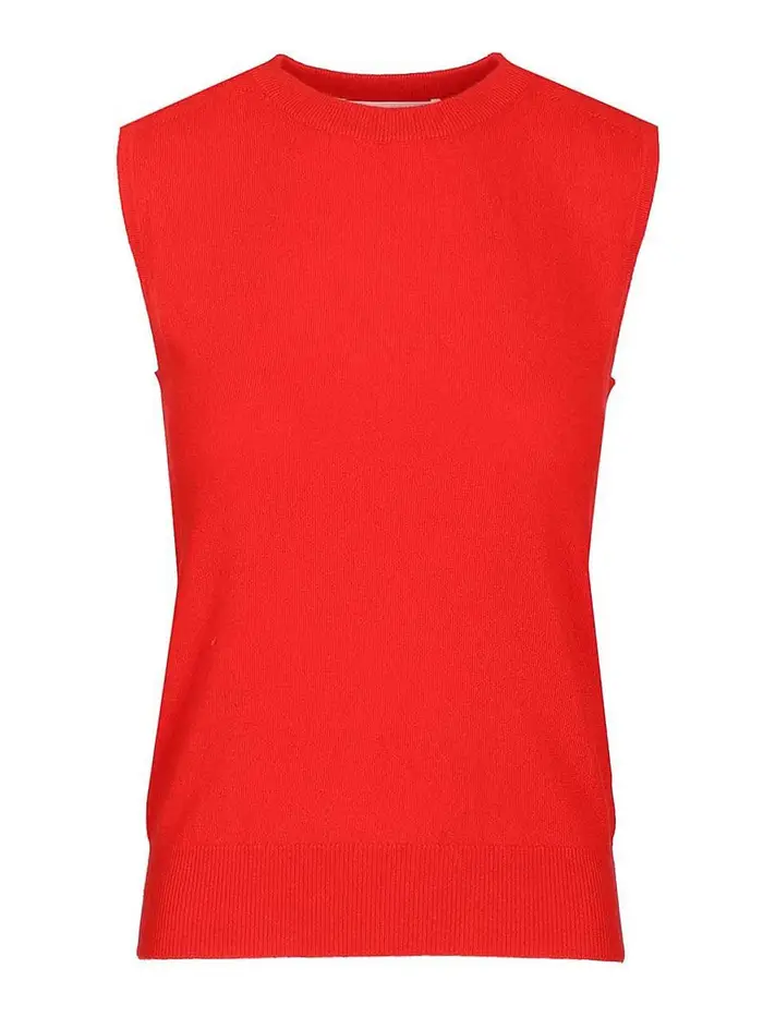 Arch4 Gilet in cashmere Rosso