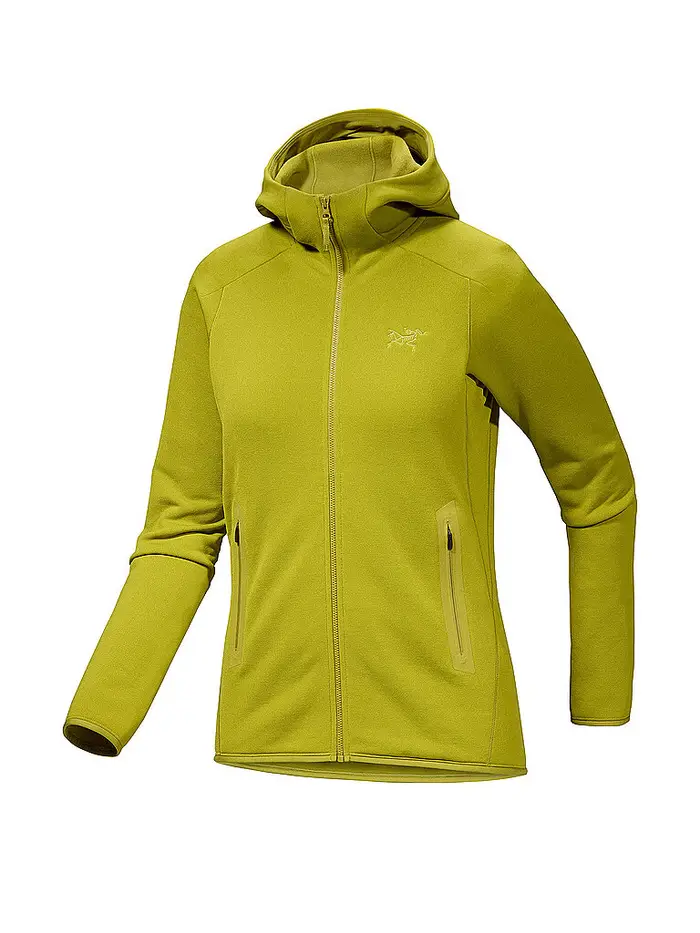 Arcteryx Giacca in pile da donna Kyanite con cappuccio oliva