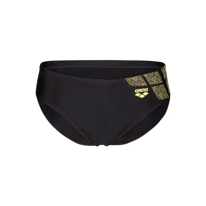 Costume Intero Piscina Slip Kikko Nero Giallo Uomo