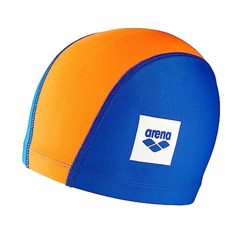 Arena Unix II Junior Cuffia Unisex in Tessuto, Cuffia Piscina Bambino e Bambina, Cuffia Nuoto in Tessuto Elasticizzato ad Asciugatura