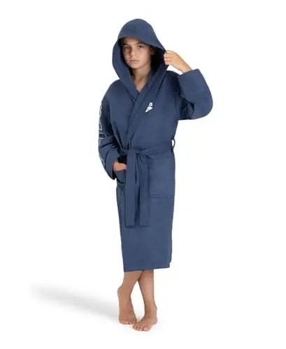ARENA Zeal Plus Junior Accappatoio Bambino e Bambina in Microfibra, Accappatoio Microfibra con Cappuccio e Tasche