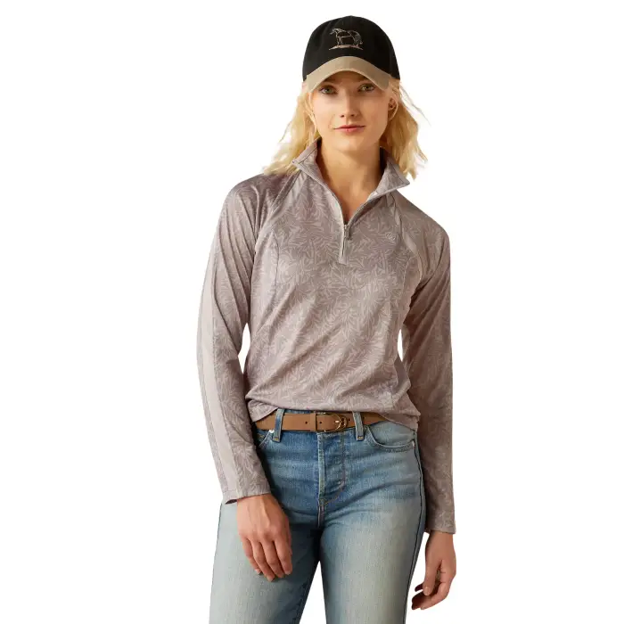 ARIAT Baselayer 1/4 zip donna Sunstopper 3 0 Argenté