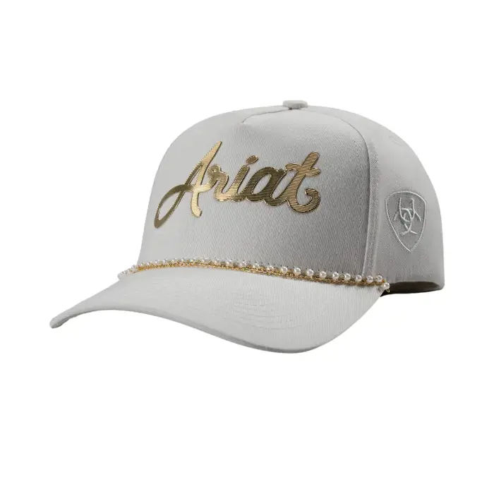 ARIAT Cappellino da baseball con bordo in corda perla donna Script Beige