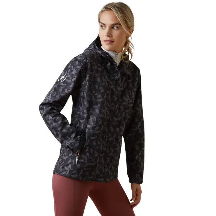 Felpa con cappuccio da donna Ariat Spectator Waterproof Gris