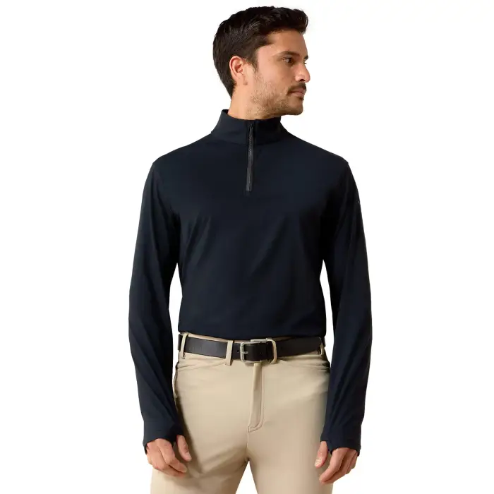 Maglia da equitazione 1/4 zip Ariat SolVeil Noir