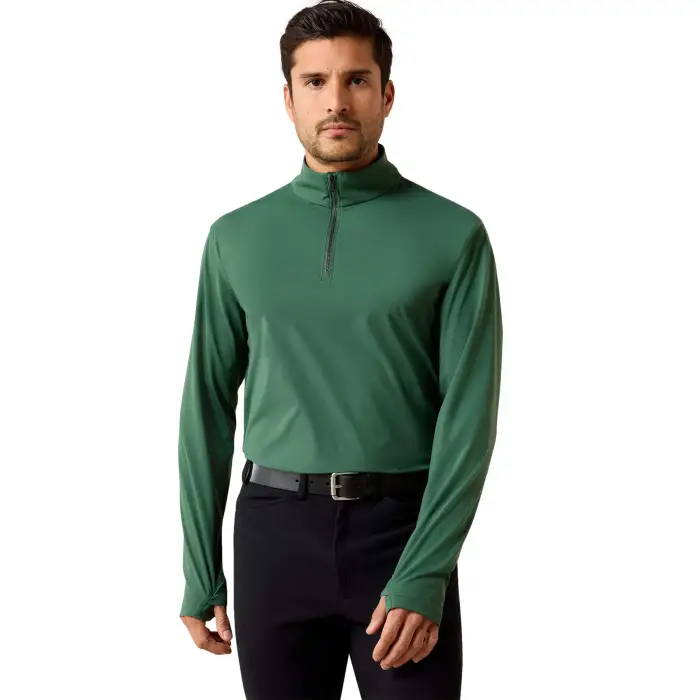 Maglia da equitazione 1/4 zip Ariat SolVeil Vert
