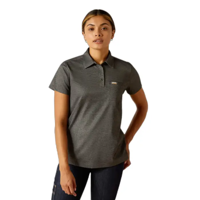 Polo da donna Ariat Rebar Foreman Gris
