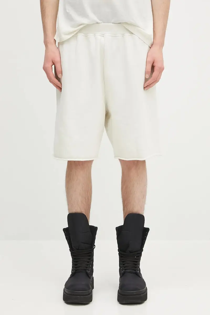 Aries pantaloncini in cotone Premium Aged Temple Sweatshort colore beige AR3002303