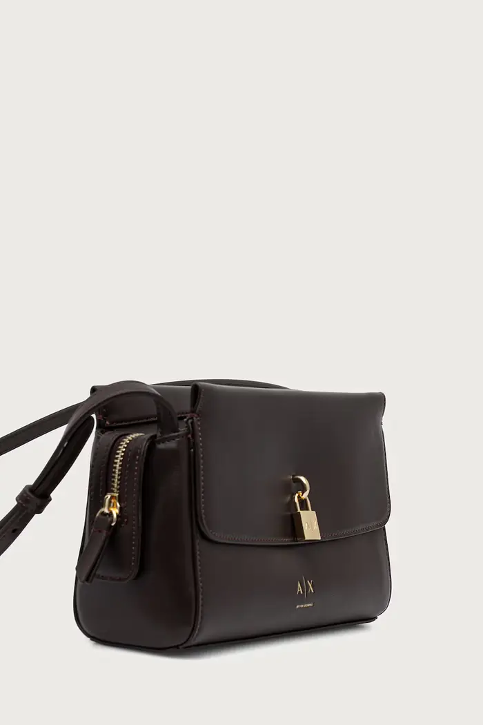 borsa a tracollo da donna in similpelle Marrone