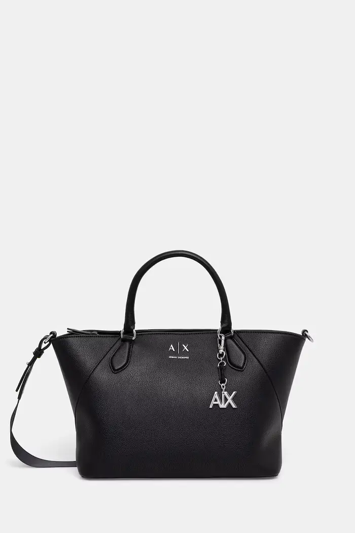 Armani Exchange borsa tote da donna in similpelle Nero