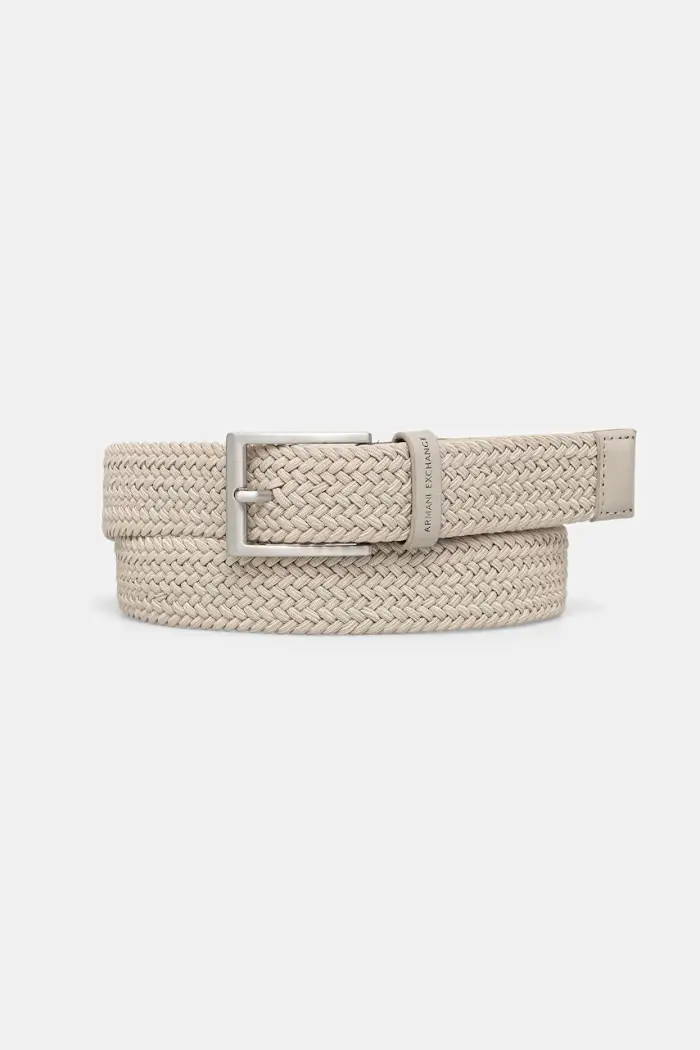 cintura intrecciata da uomo Beige