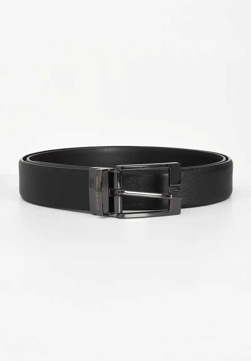 Armani Exchange Cinutra reversibile nera e marrone da uomo