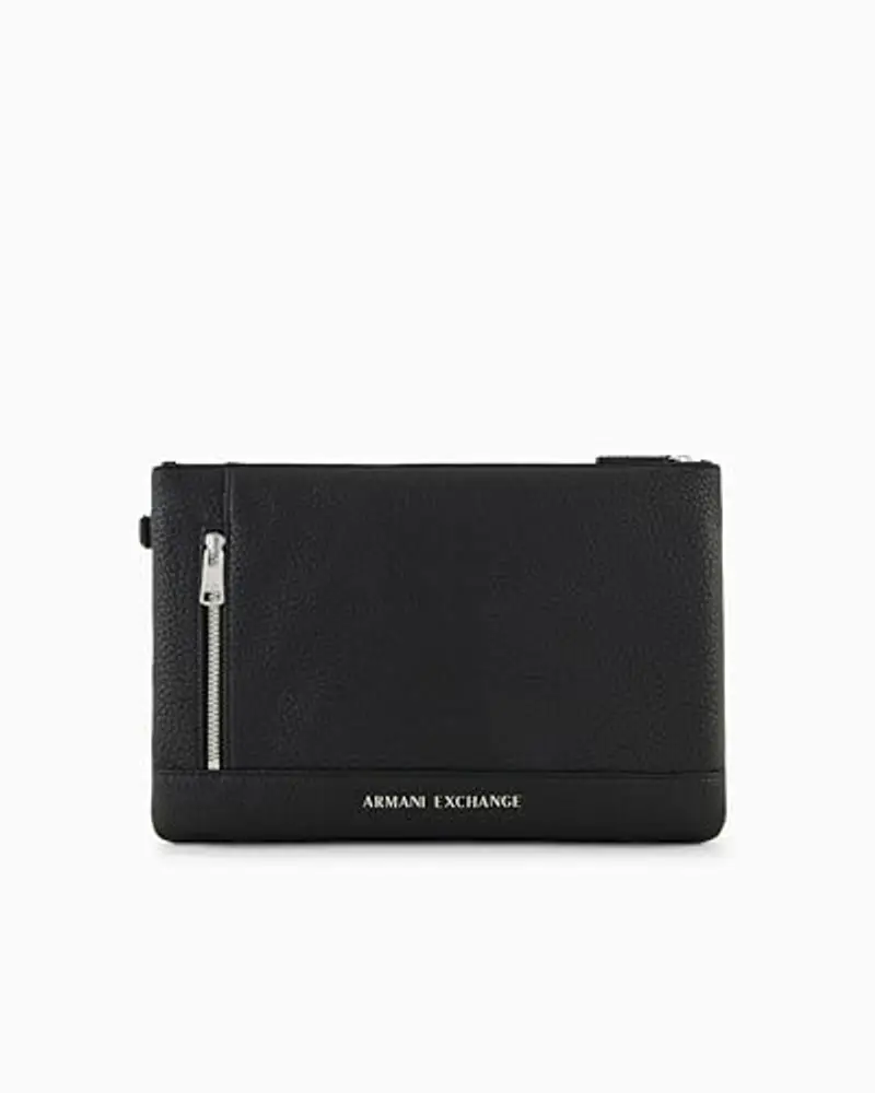 Armani Exchange Esssential, Capri SLG, Single Handle, Pouch Uomo, Nero