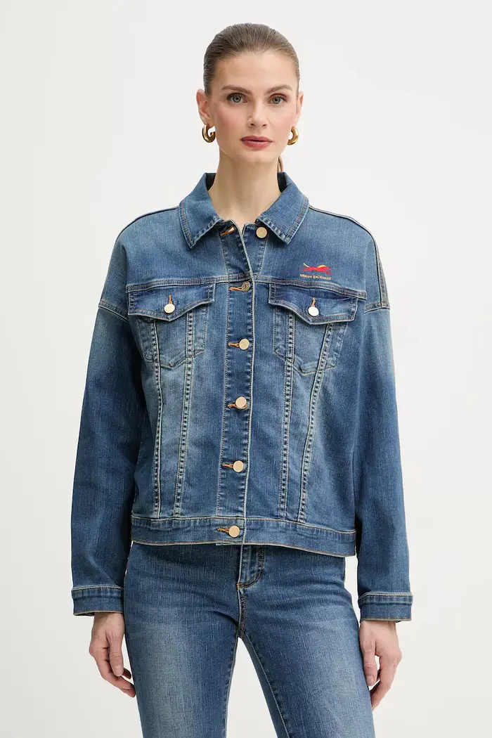 Armani Exchange giacca di jeans Blu navy