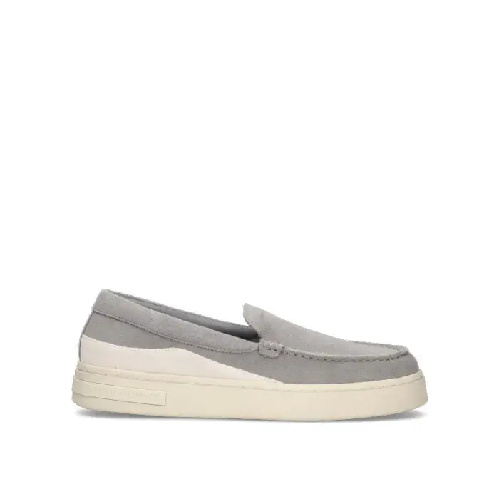 Mocassino uomo grigio in suede Vario