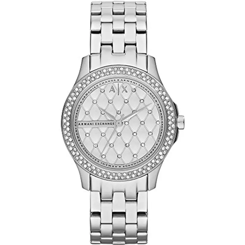 Armani Exchange orologio per donna, movimento al quarzo e cassa orologio per 36 mm con cinturino in acciaio inossiorologio perbile, pelle o