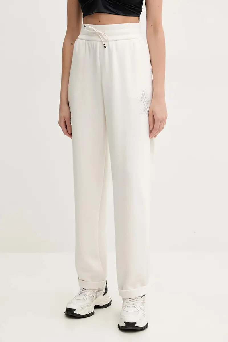 Armani Exchange pantaloni della tuta donna colore beige XW000096 AF10804