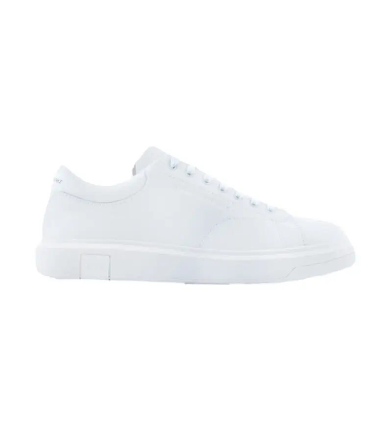 Armani Exchange per uomo. XUX123XV53400152 Sneakers in pelle bianca Action, Bianco, Basso, Stringhe, Casual