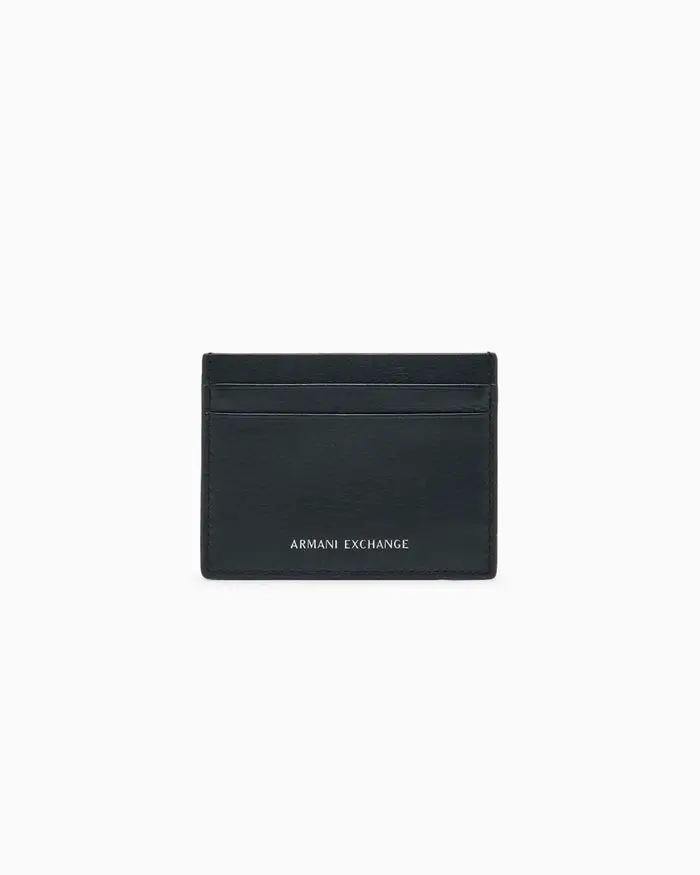 Portacarte Armani Exchange nero in pelle