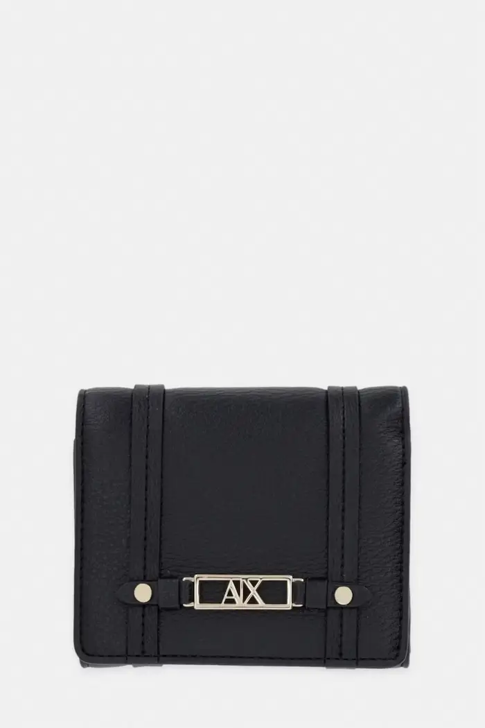 Armani Exchange Portafoglio da donna in similpelle Nero