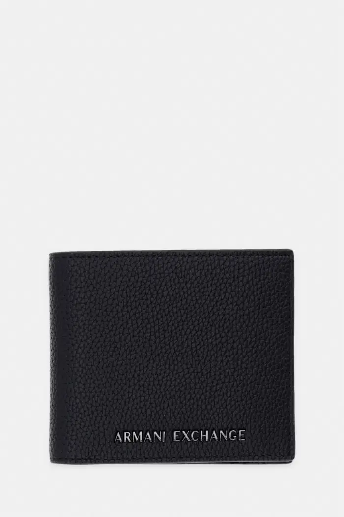 Armani Exchange portafoglio da uomo in similpelle Nero