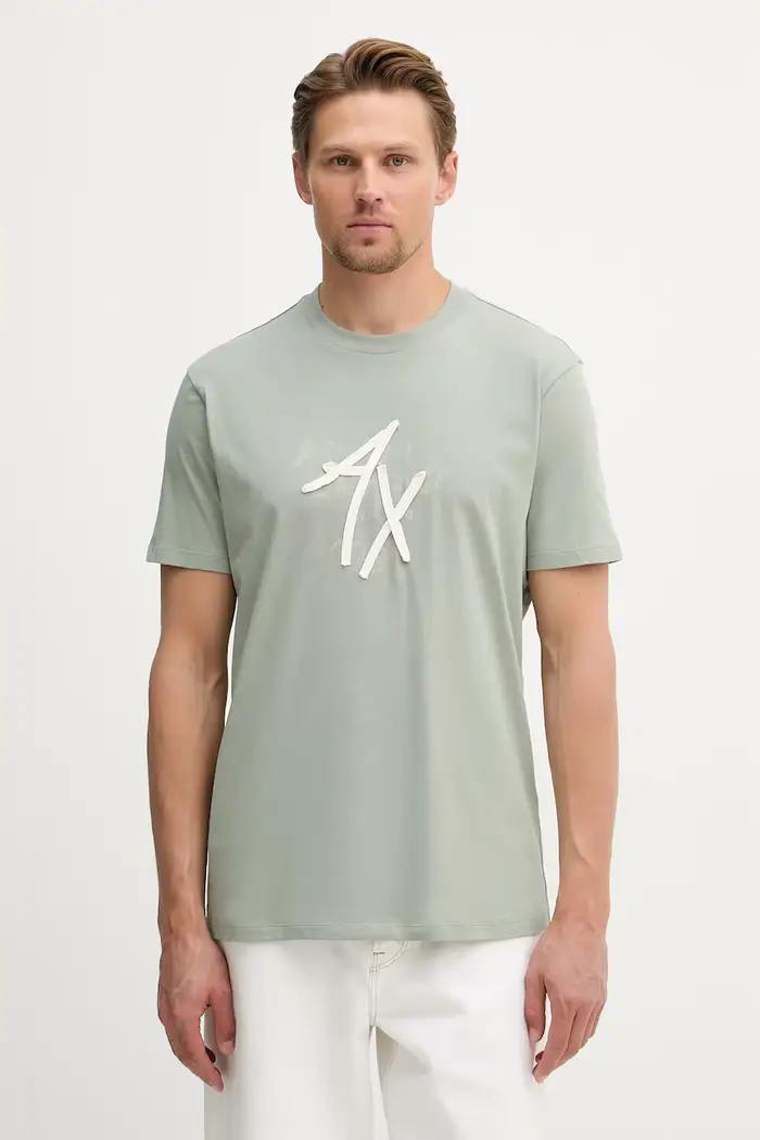 Armani Exchange t-shirt da uomo in cotone Verde