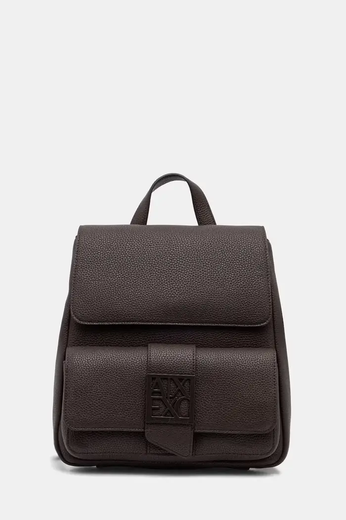 Armani Exchange zaino urbano da donna in similpelle Marrone