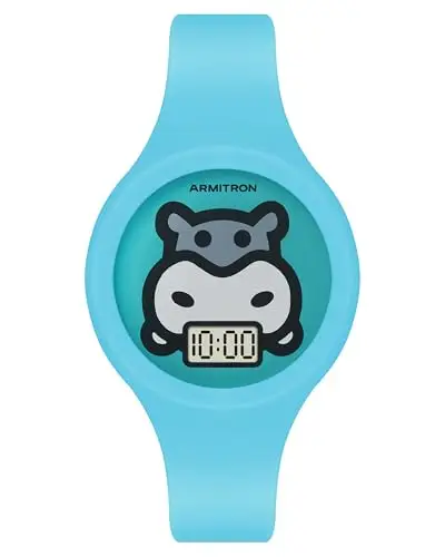 Armitron Orologio sportivo digitale da polso per bambini, quadrante con motivo animale, 47/1000, Blu