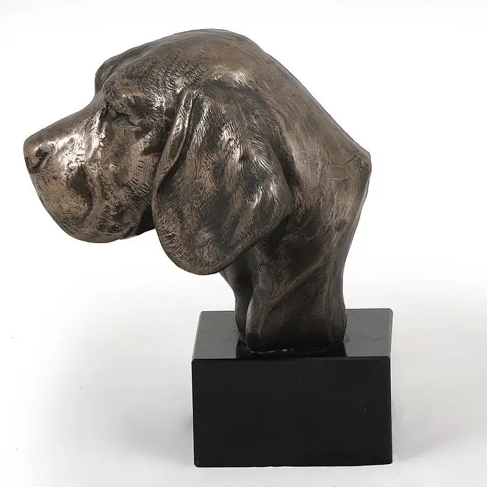 Beagle - Statua di cane, busto su base in pietra, scultura, trofeo per esposizione canina del marchio Art-Dog marrone miniatura 5