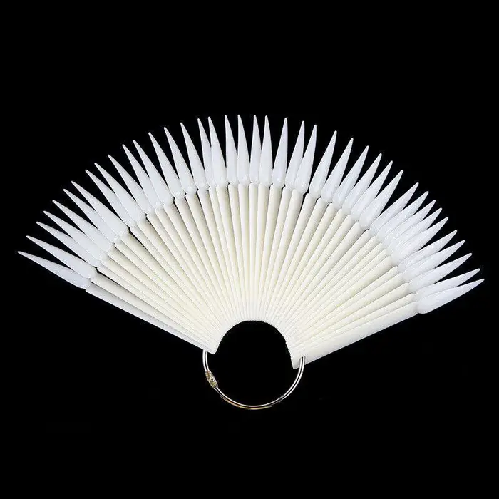 40 punte per smalto per unghie a stiletto, ventaglio, tabella colori gel per unghie finte 1 naturale