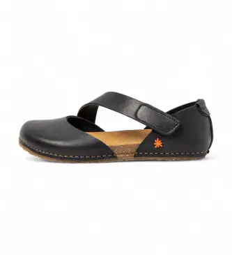 Art per donna 103843010003_001 Sandali in pelle 0384 Creta nero, Basso, Velcro, Casual