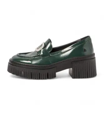 per donna 1137211WS003_0G3 Scarpe in pelle 1372 verde (42), 3 a 5cm, Nessuno, Casual