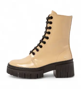 Art per donna 1137514KH003_082 1375 York Stivaletti in pelle beige, 3 a 5cm, Cerniera, Casual