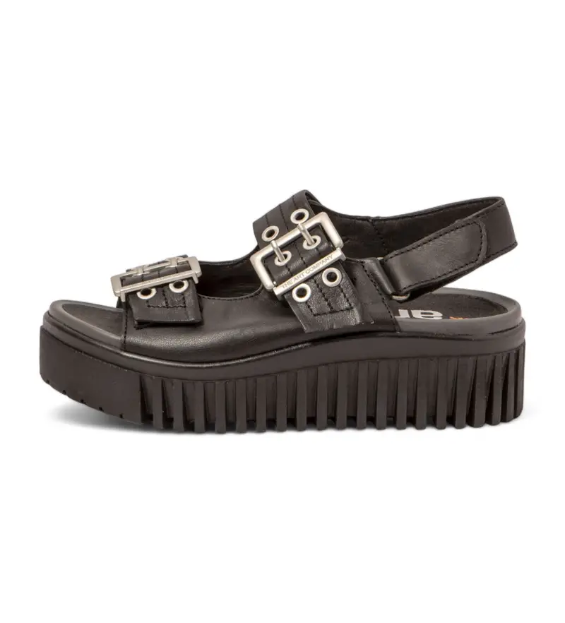 Art per donna. 115791101003_001 1579 sandali in pelle nera Brighton, Nero, 3 a 5cm, Fibbia, Casual