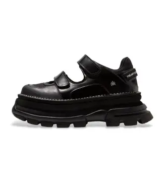 per donna 116441010003_001 Scarpe in pelle nera Core 2 (42), Nero, 1 a 3 cm, Velcro, Casual