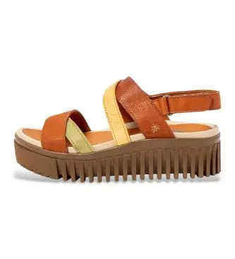 Art per donna 11676116Y003_0MU Sandali Brighton in pelle multicolore, 3 a 5cm, Velcro, Casual