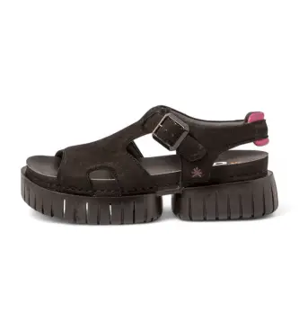 Art per donna 118821101003_001 Sandali in pelle nera Madeira 1882, Nero, 3 a 5cm, Fibbia, Casual