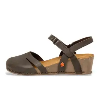 per donna 119314122003_0G3 Sandali in pelle I Live del 1931, marrone verdastro (41), 3 a 5cm, Velcro, Casual Verde